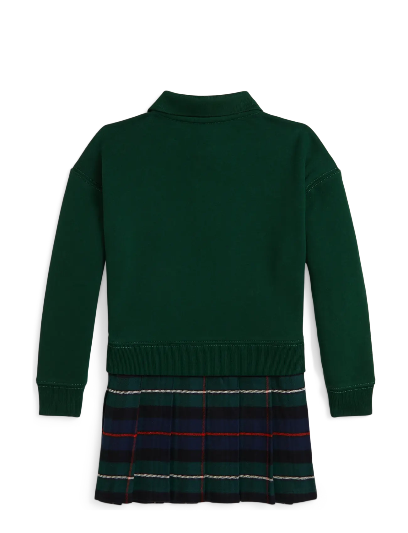 Ralph Lauren Kids - Polo Bear Pleated-Skirt Fleece Dress - moss agate - 2