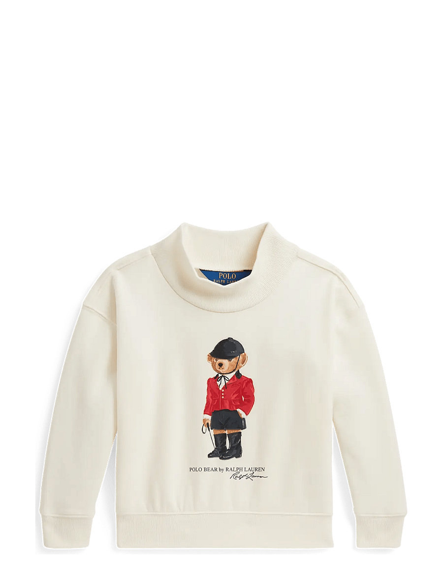 Ralph Lauren Kids - Polo Bear Fleece Boxy Sweatshirt - sweatshirts - clubhouse cream - 0