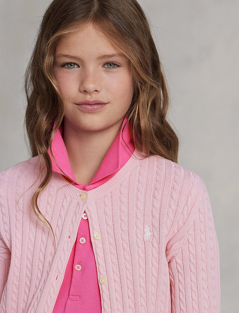 Ralph Lauren Kids - Mini-Cable Cotton Cardigan - cardigans - hint of pink - 3