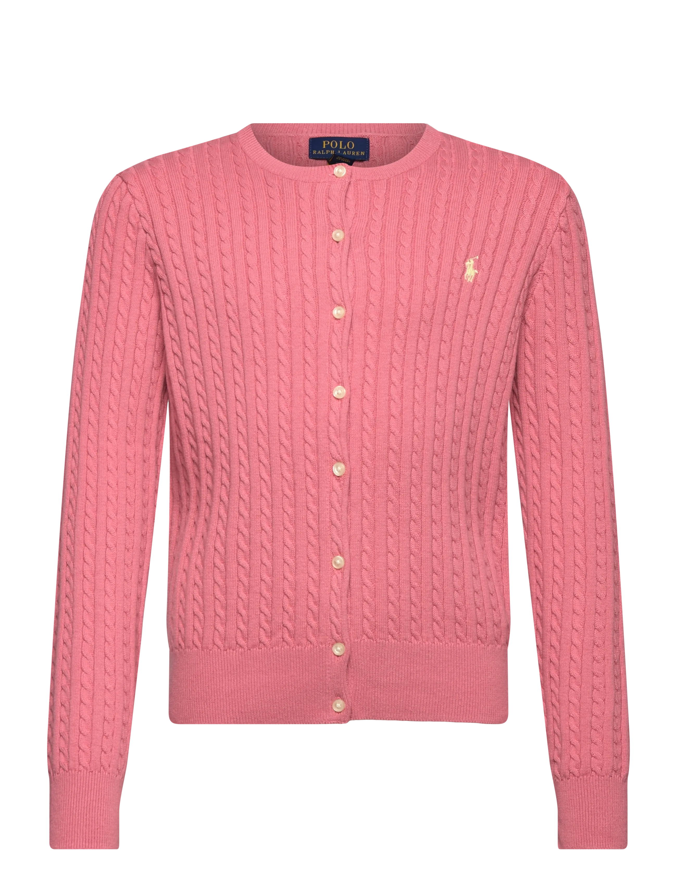 Ralph Lauren Kids Mini-Cable Cotton Cardigan - Clothing - DESERT ROSE / pink/rose