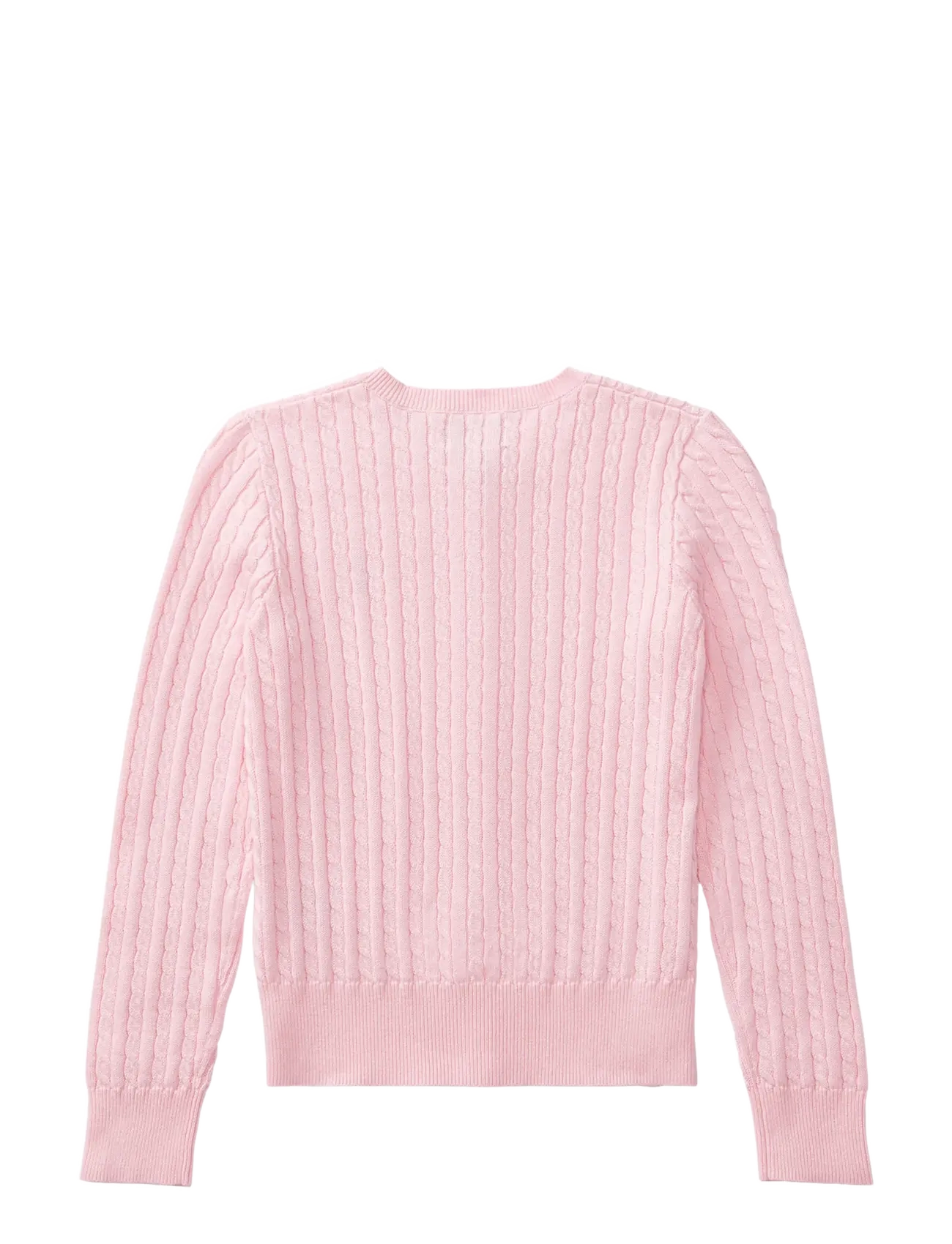 Ralph Lauren Kids - Mini-Cable Cotton Cardigan - koftor - hint of pink - 3