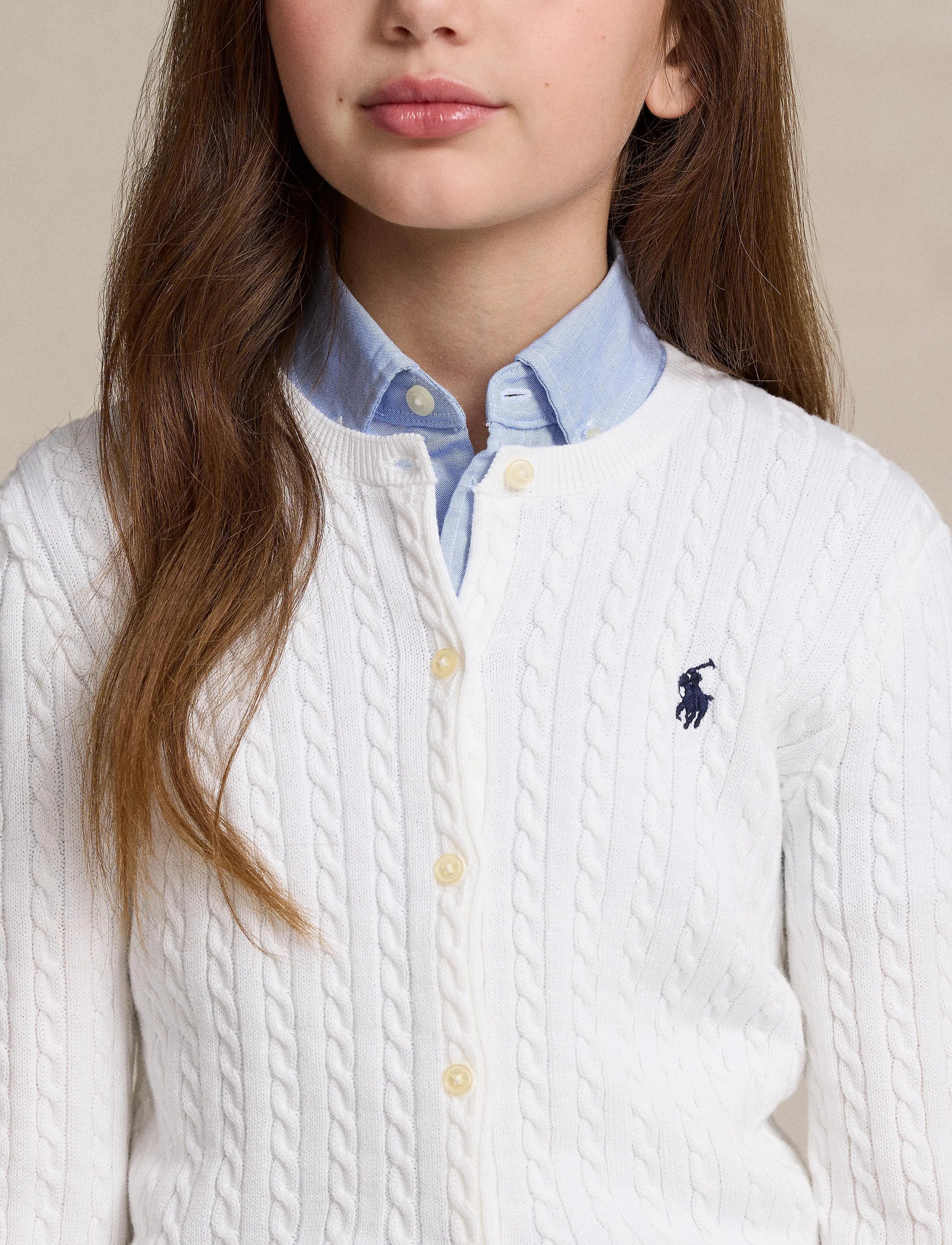 Ralph Lauren Kids - COTTON-TP-SWT - cardigans - optic white w/ na - 3