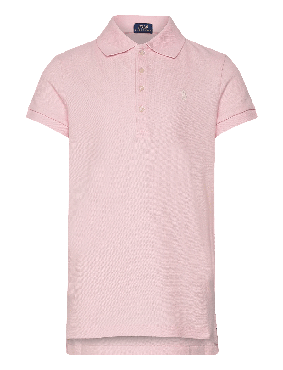 Ralph Lauren Kids - Stretch Cotton Mesh Polo Shirt - kurzärmelig - hint of pink - 1