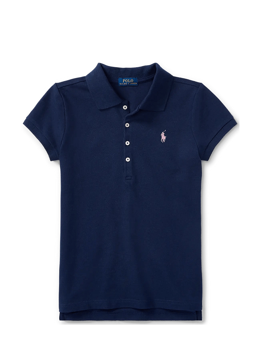 Ralph Lauren Kids - Stretch Mesh Polo Shirt - kortärmade pikéer - refined navy - 0