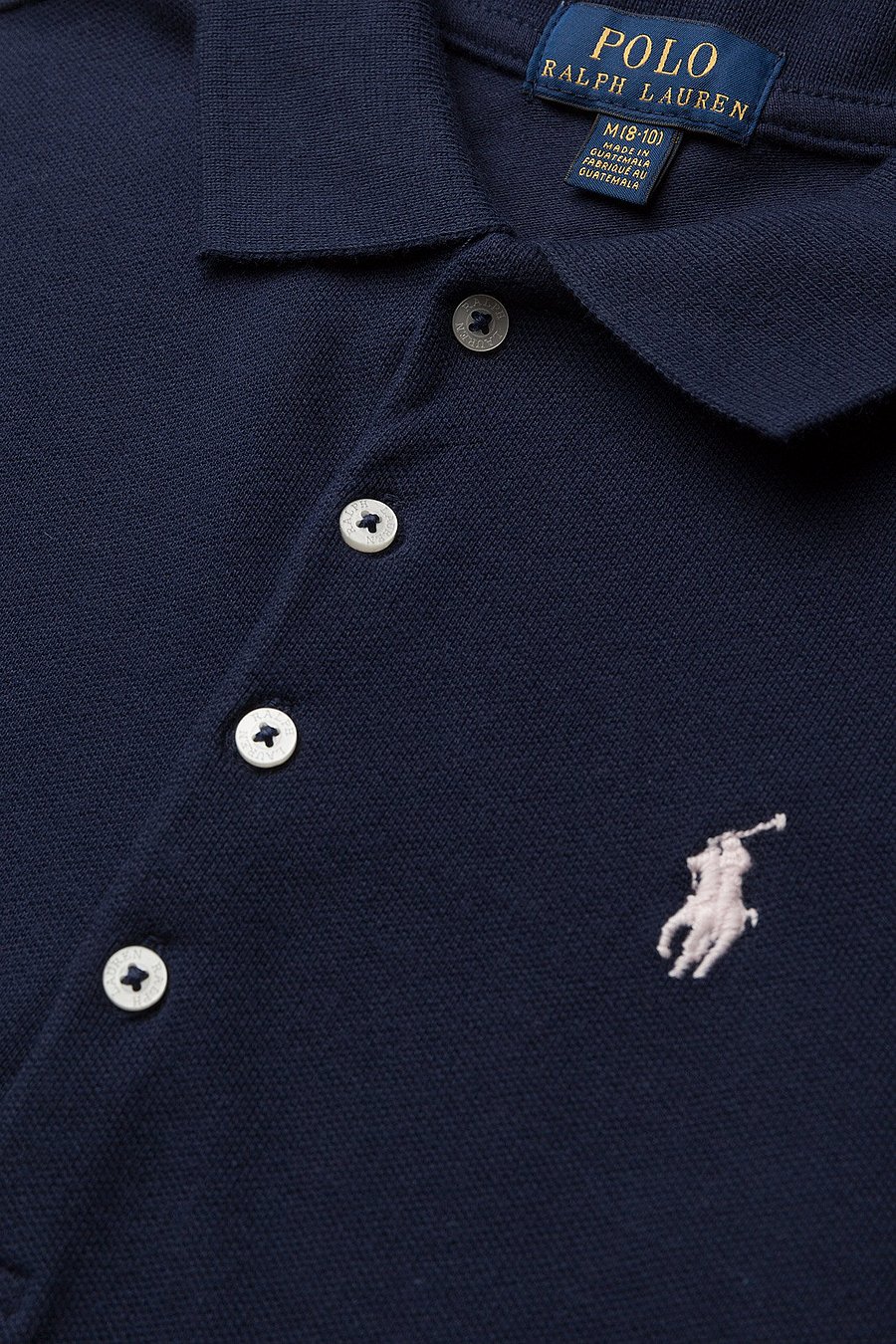 Ralph Lauren Kids - Stretch Mesh Polo Shirt - kortärmade pikéer - refined navy - 5