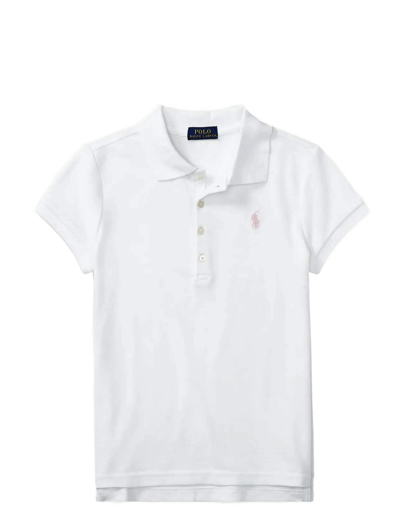 Ralph Lauren Kids Stretch Mesh Polo Shirt - Shoppa efter storlek - WHITE / white