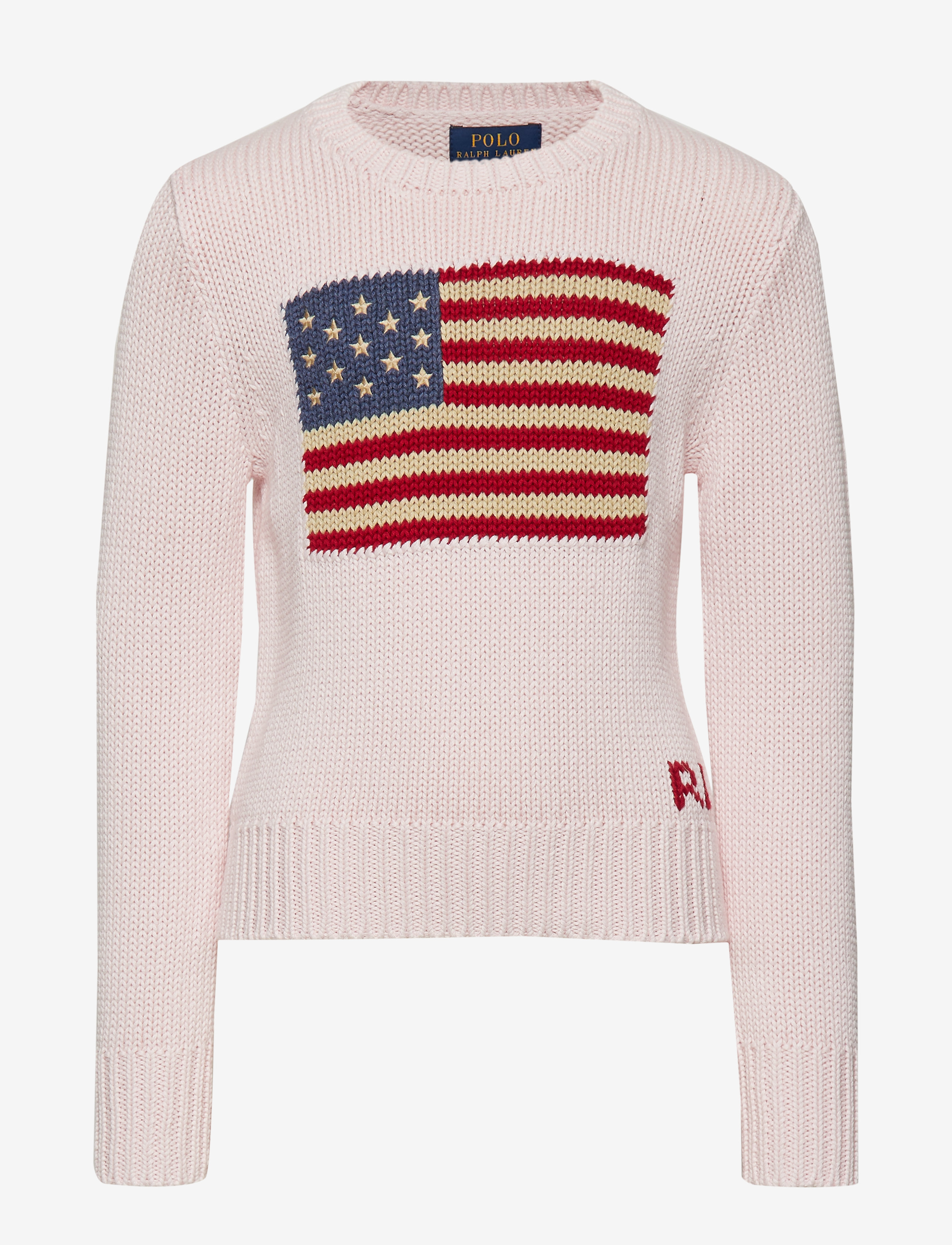 Ralph Lauren Kids Flag Cotton Crewneck Sweater - Strickmode - ACACIA PINK / pink/rose