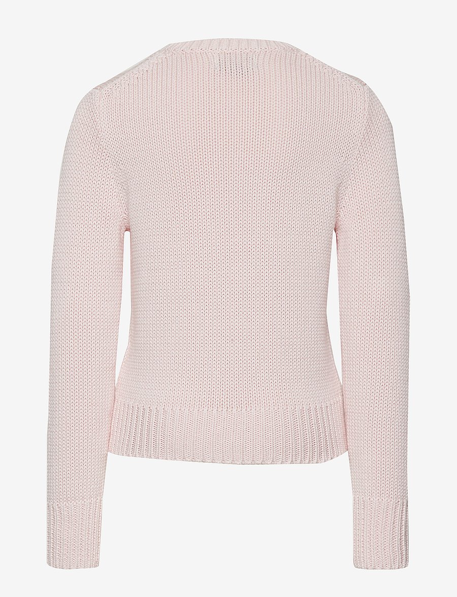 Ralph Lauren Kids - Flag Cotton Crewneck Sweater - pullover - acacia pink - 1