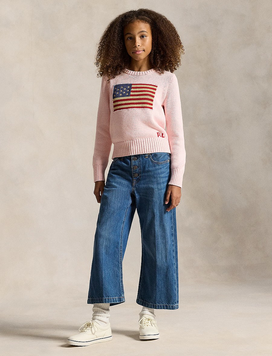 Ralph Lauren Kids - Flag Cotton Crewneck Sweater - pullover - acacia pink - 2