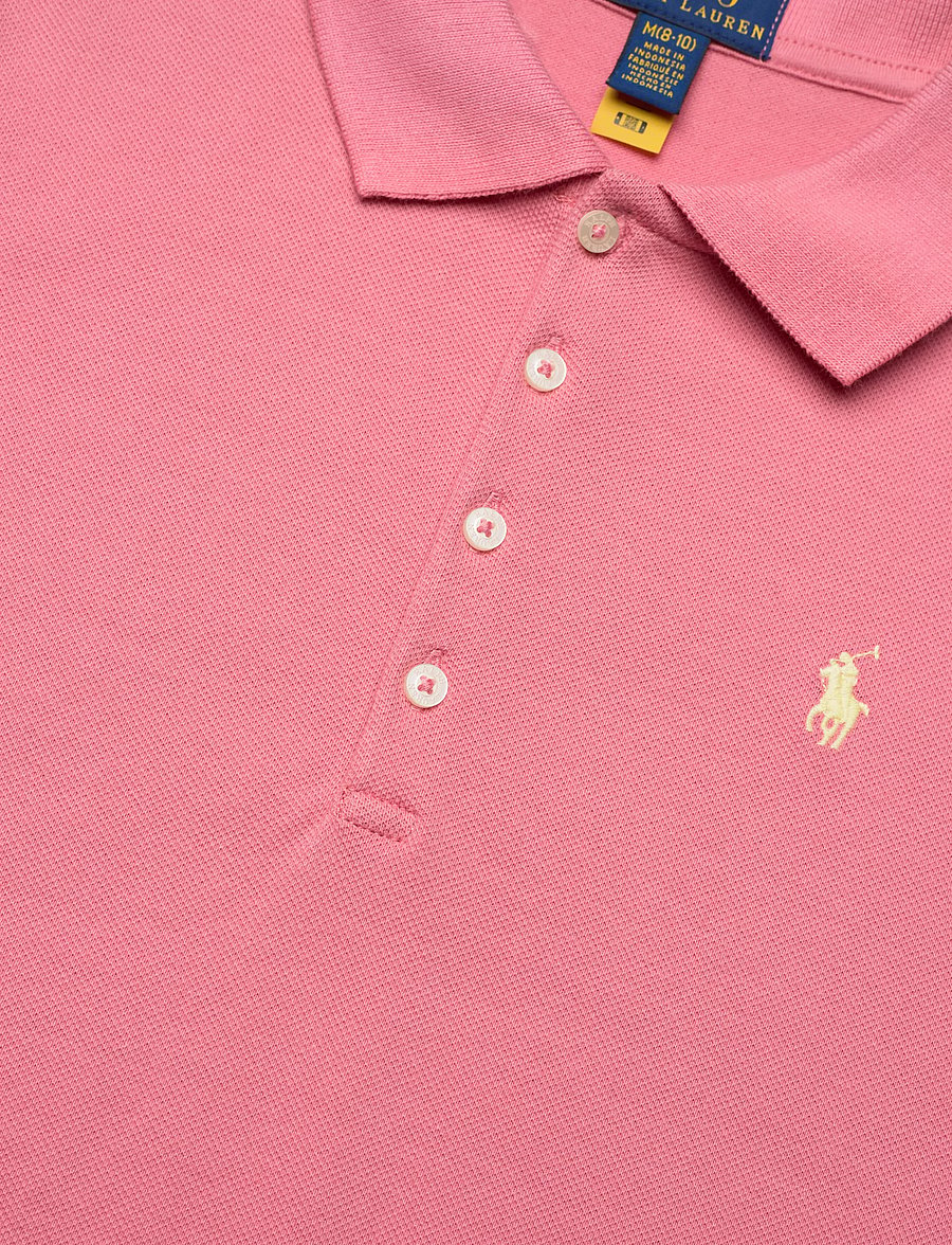 Ralph Lauren Kids - STRETCH MESH-SS POLO SHRT-TP-KNT - kortærmede poloer - desert rose - 2