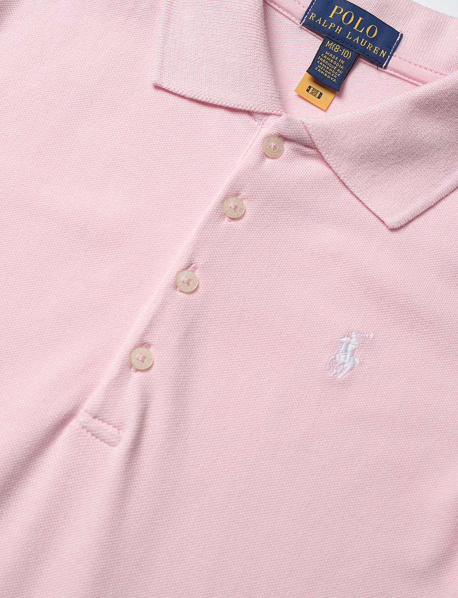 Ralph Lauren Kids - Short-Sleeve Polo Dress - ikdienas kleitas ar īsām piedurknēm - hint of pink w/ w - 2
