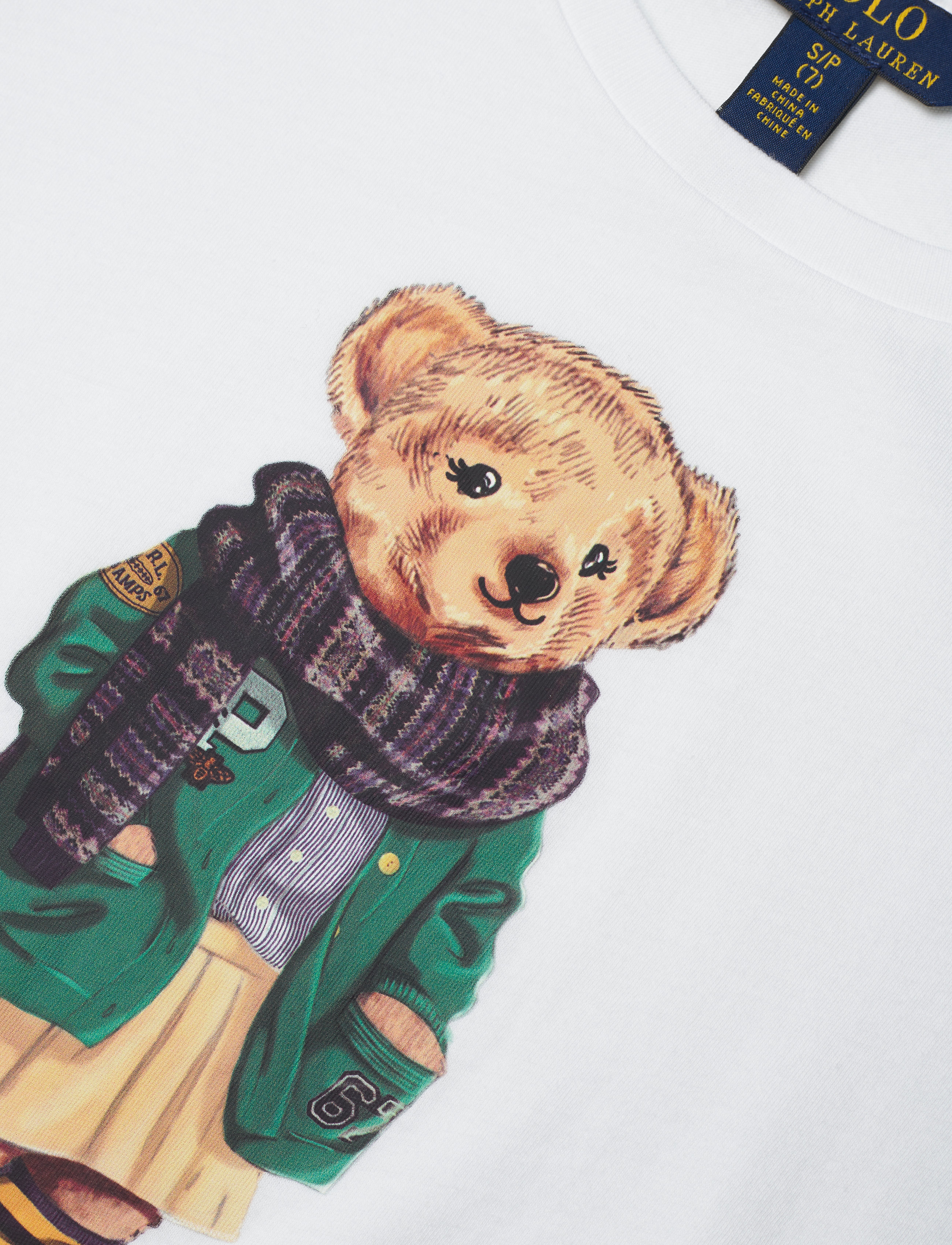 Ralph Lauren Kids - Cardigan Bear Jersey Tee - white - 5