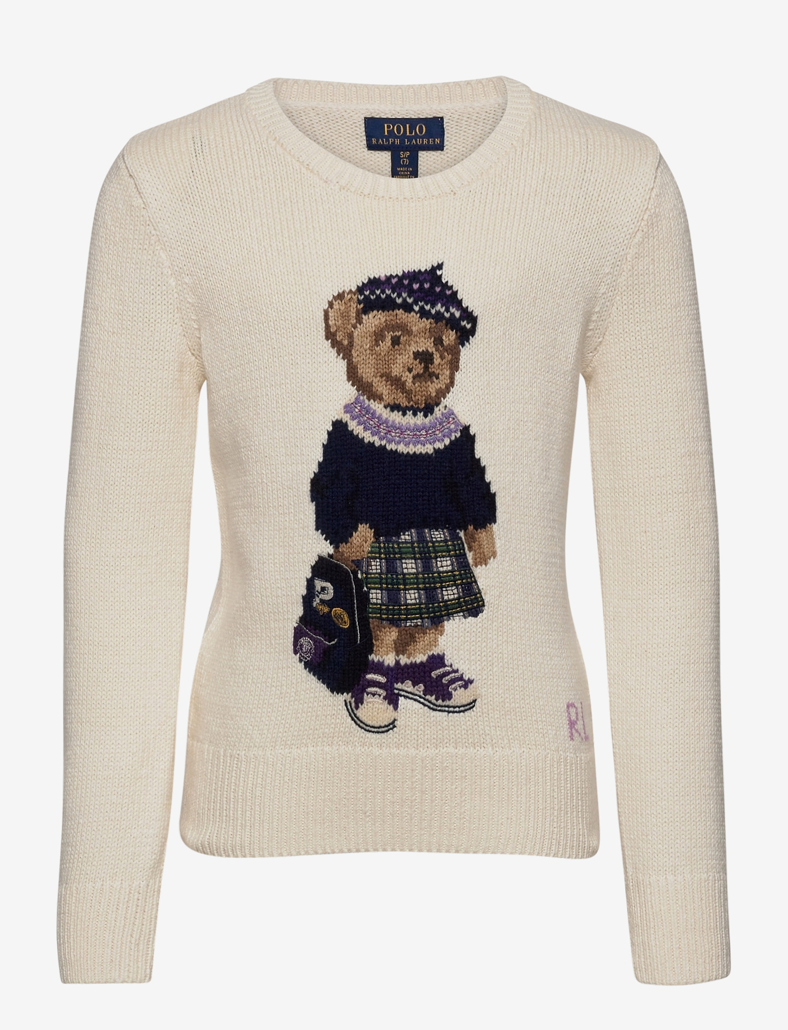 Ralph Lauren Kids - Preppy Bear Sweater - clubhouse cream - 0