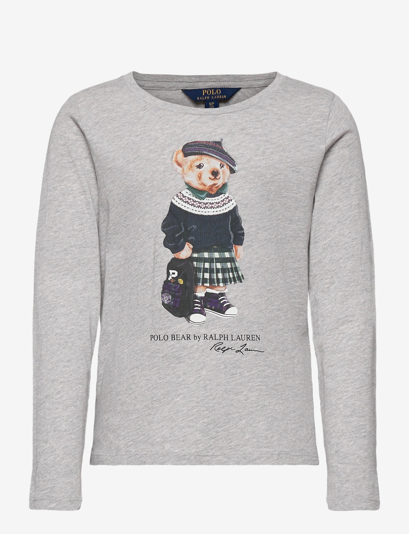 Ralph Lauren Kids - Backpack Bear Cotton Jersey T-shirt - heather grey - 1