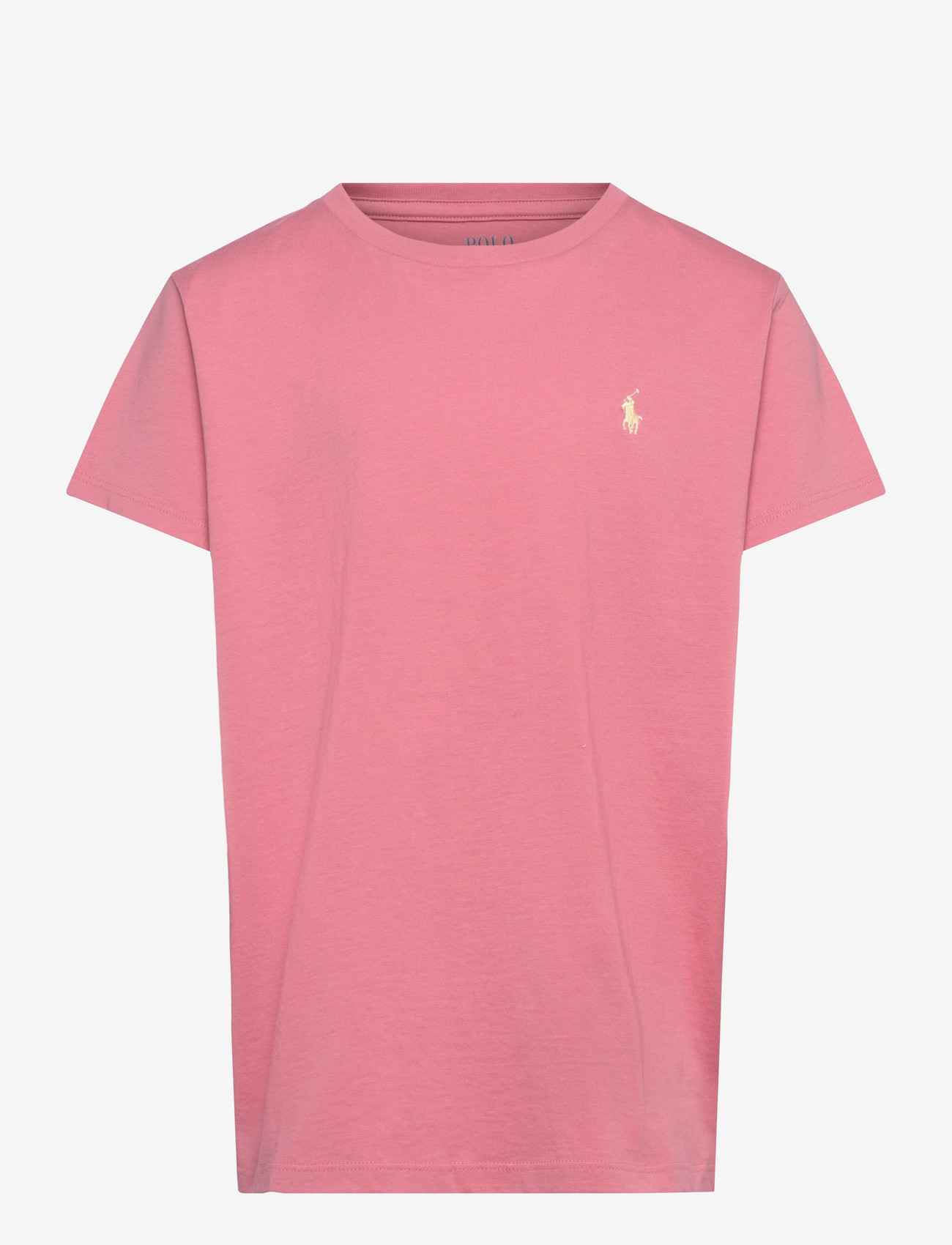 Ralph Lauren Kids - Cotton Jersey Crewneck Tee - short-sleeved t-shirts - desert rose sp26 - 0