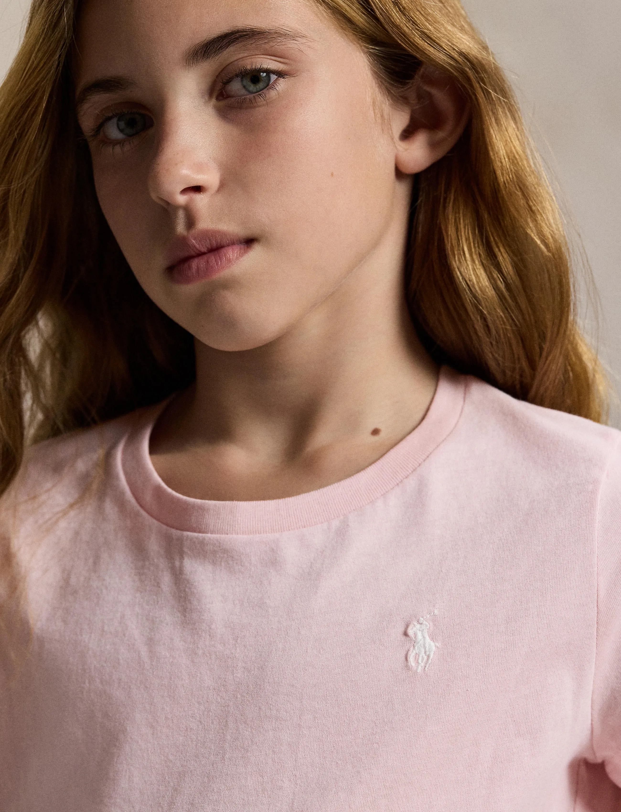 Ralph Lauren Kids - 30/1 JERSEY-SS CN TEE-TP-KNT - kurzärmelige - hint of pink - 2