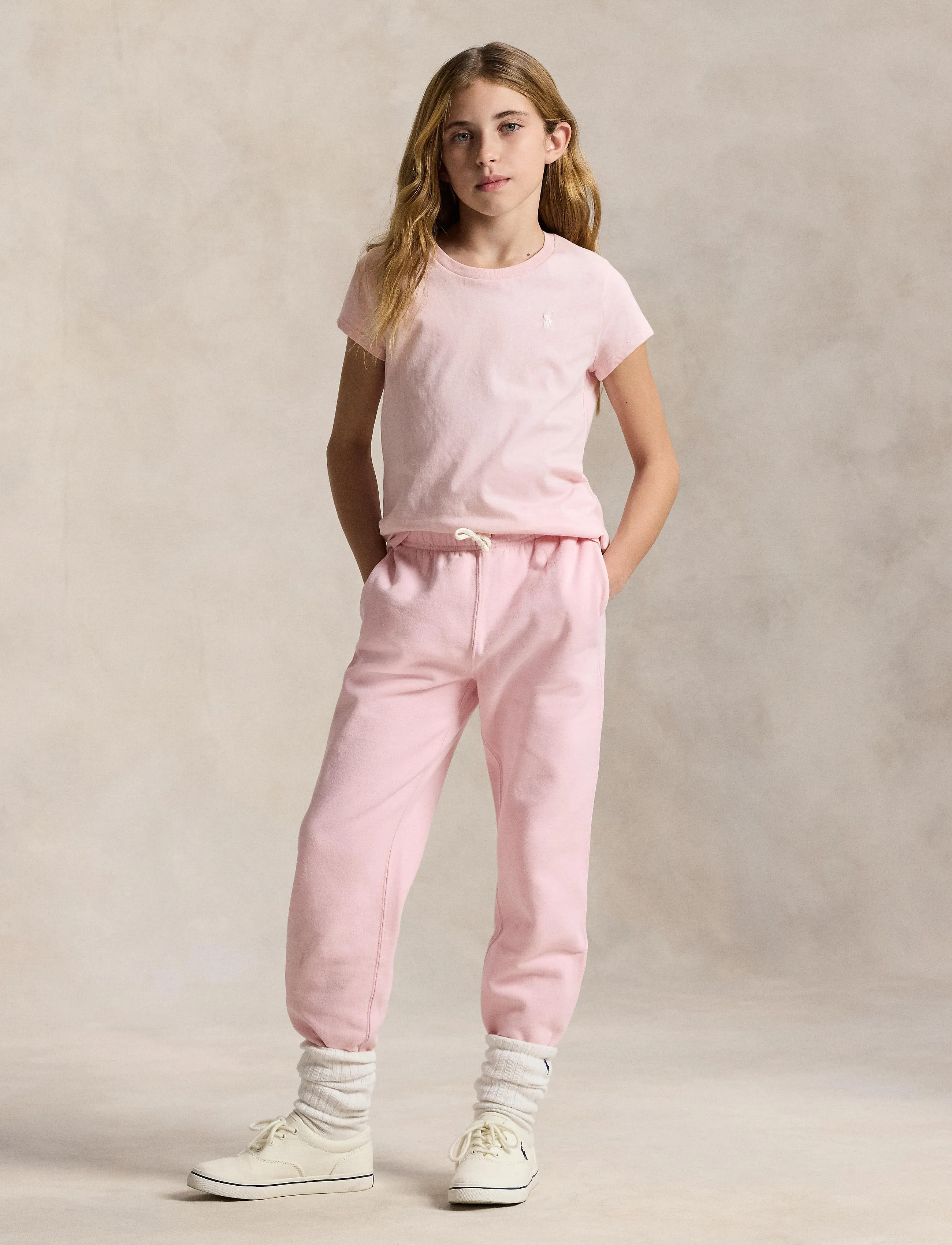Ralph Lauren Kids - 30/1 JERSEY-SS CN TEE-TP-KNT - kurzärmelige - hint of pink - 4