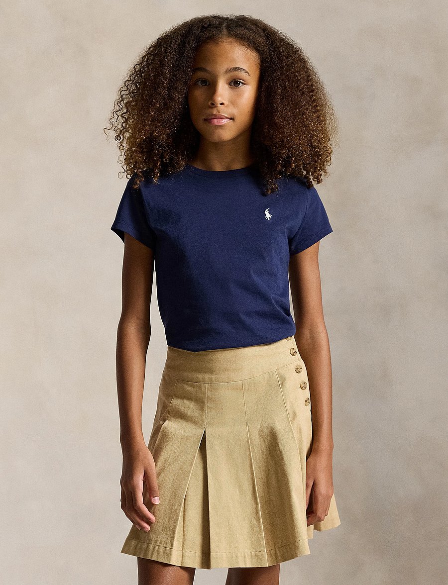 Ralph Lauren Kids - 30/1 JERSEY-SS CN TEE-TP-KNT - kurzärmelige - newport navy w/wh - 3