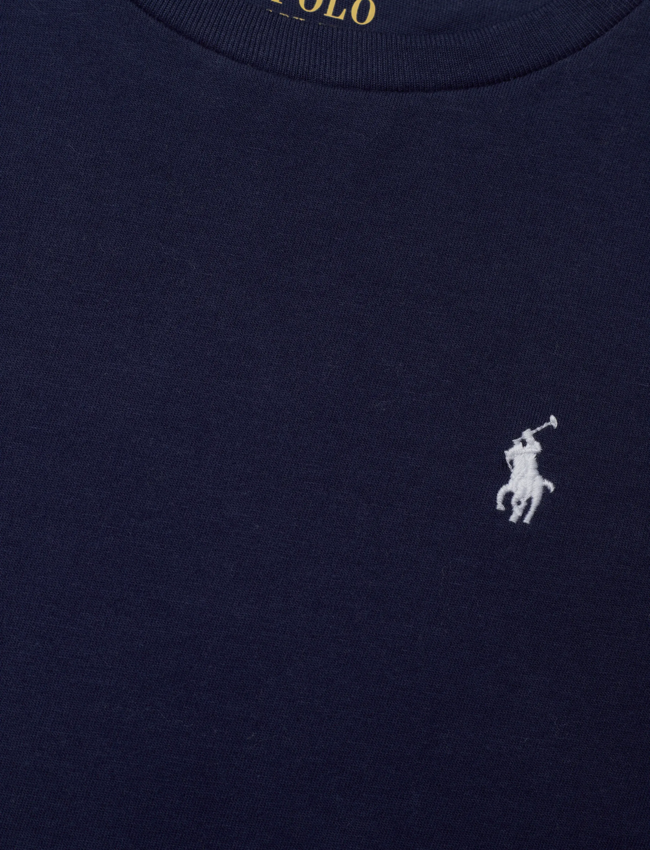 Ralph Lauren Kids - Cotton Jersey Crewneck Tee - kortærmede t-shirts - newport navy w/wh - 4