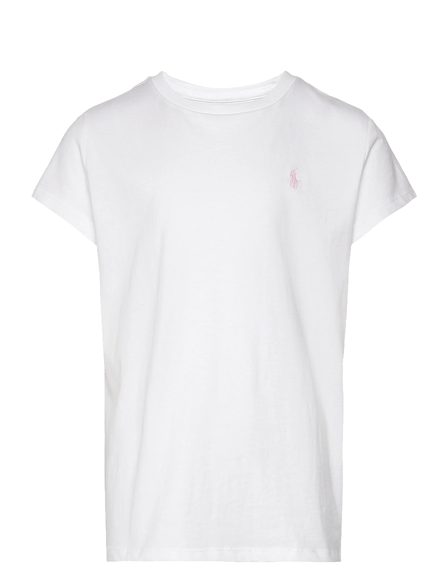 Ralph Lauren Kids - 30/1 JERSEY-SS CN TEE-TP-KNT - kurzärmelige - white w/ hint of - 1