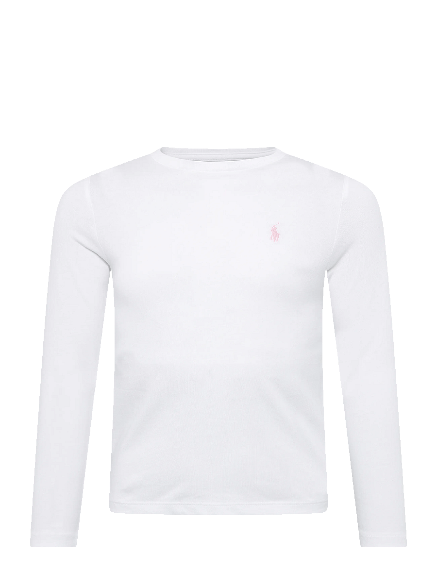 Ralph Lauren Kids - 30/1 JERSEY-TP-KNT - langärmelig - white w hint of p - 0