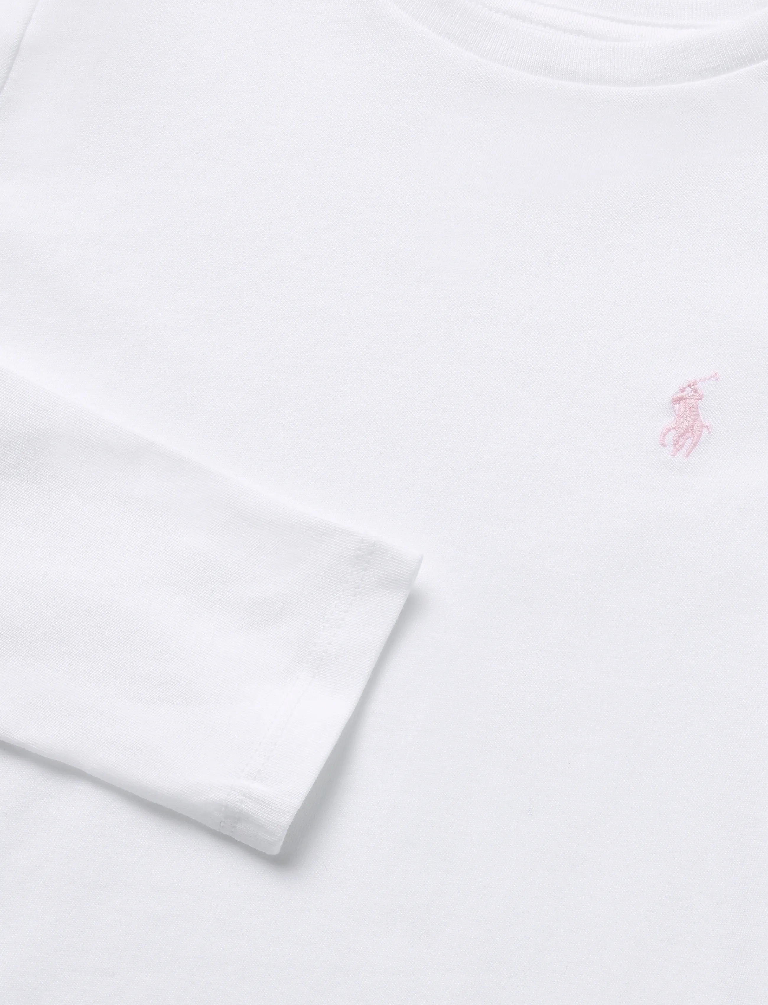 Ralph Lauren Kids - 30/1 JERSEY-TP-KNT - langærmede t-shirts - white w hint of p - 2