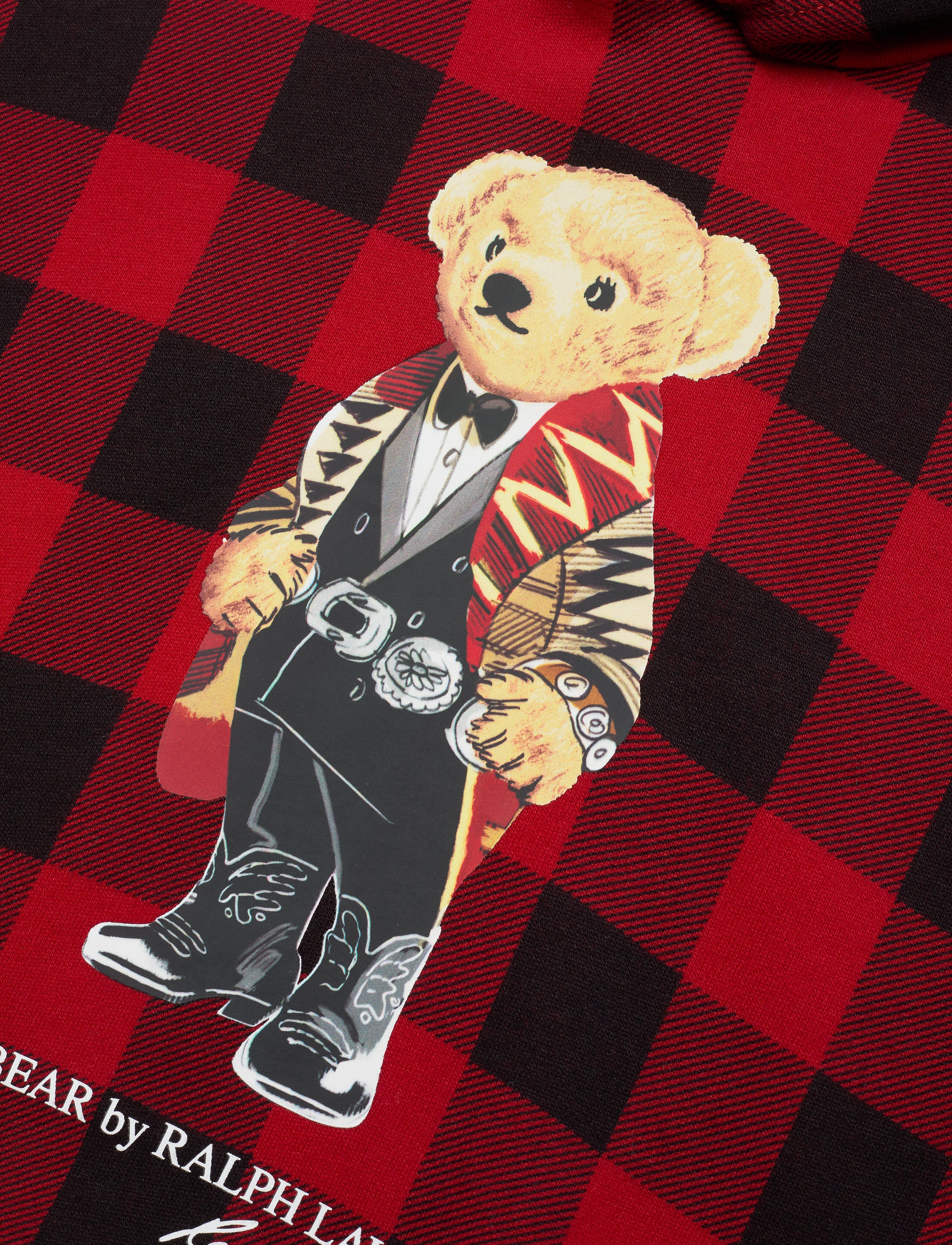 Ralph Lauren Kids - Polo Bear Fleece Hoodie - buffalo plaid - 2