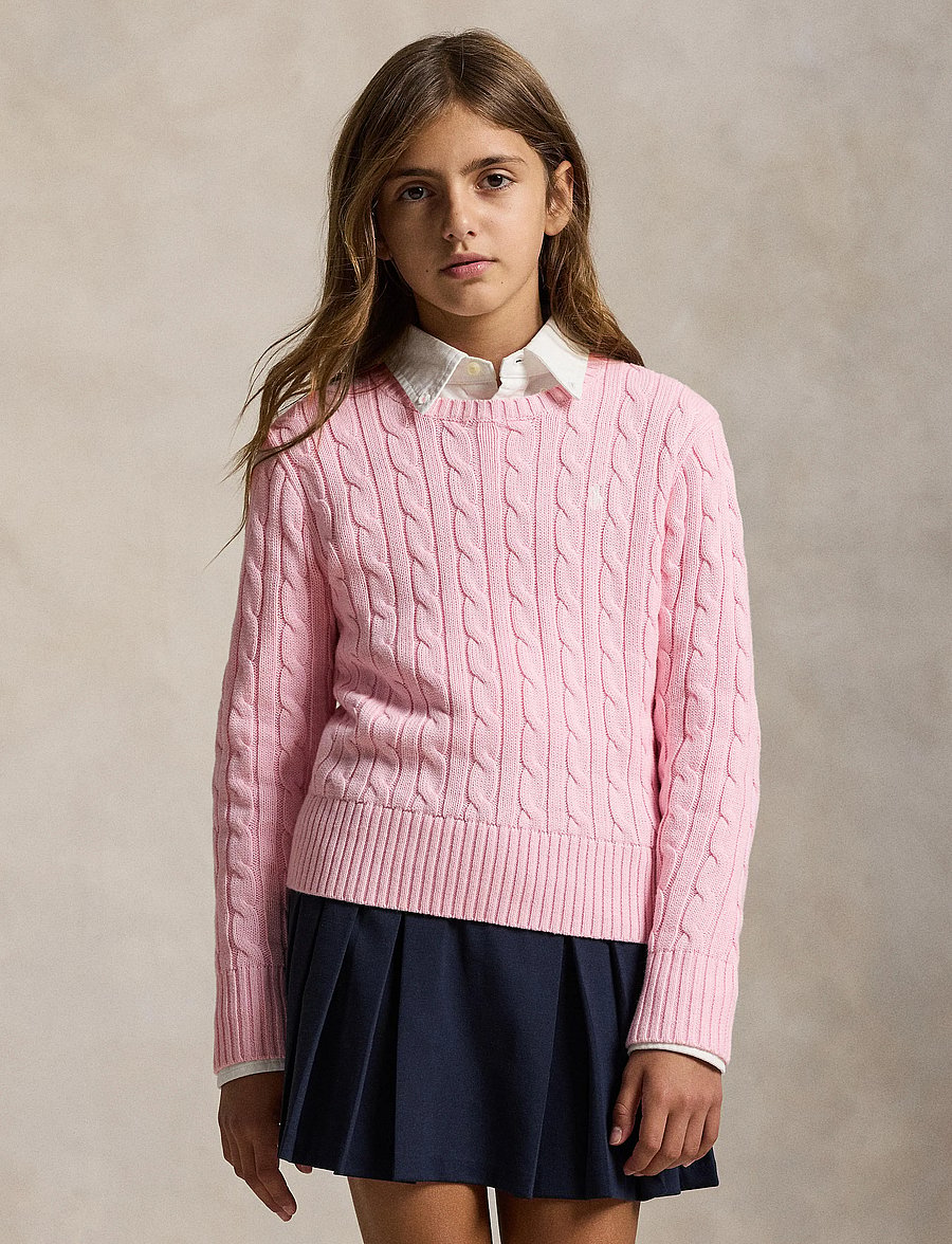 Ralph Lauren Kids - 20/2 COTTON-CABLE CN-TP-SWT - neulepuserot - hint of pink w/ n - 3