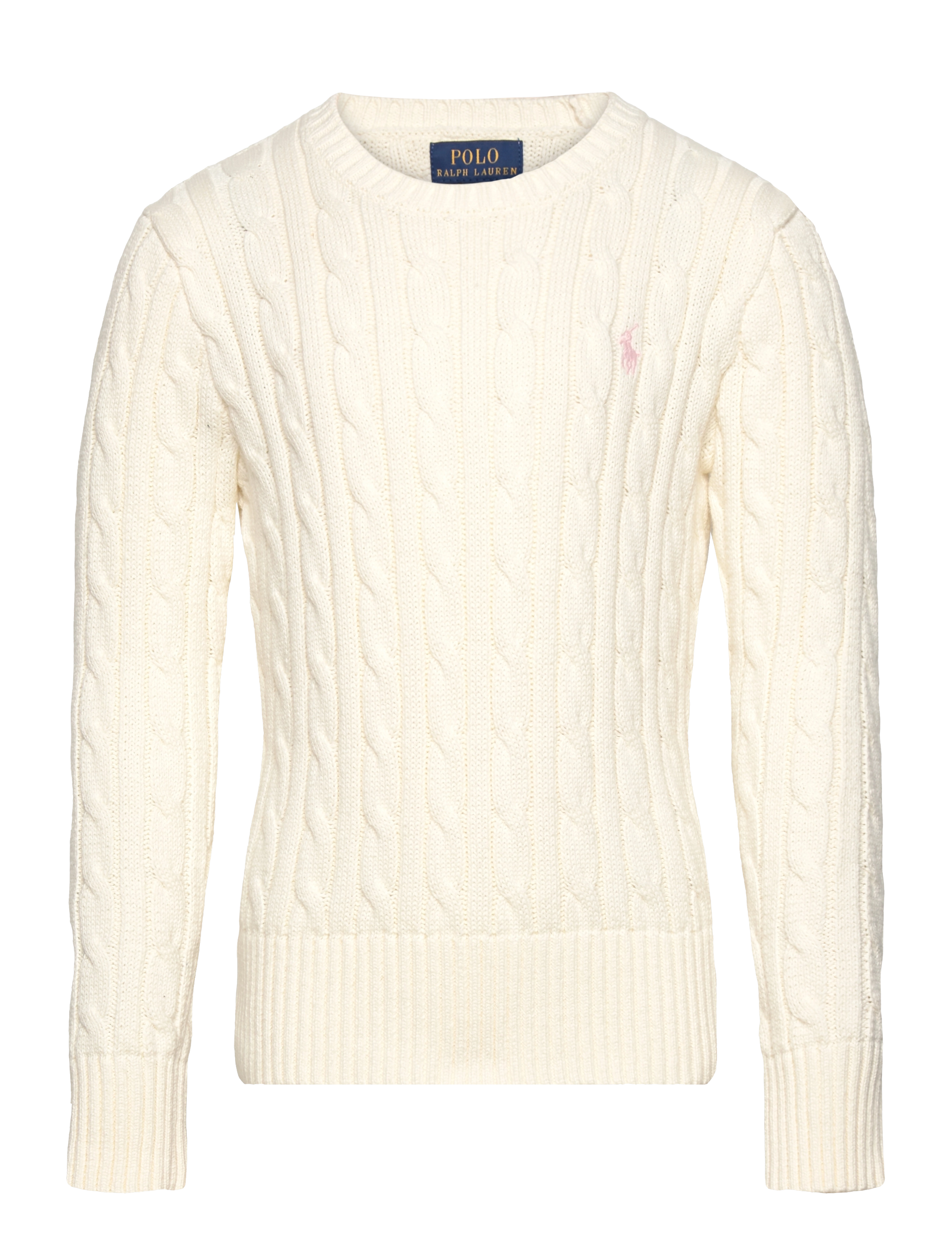Ralph Lauren Kids 20/2 COTTON-CABLE CN-TP-SWT - Gensere - WARM WHITE W/HINT / white