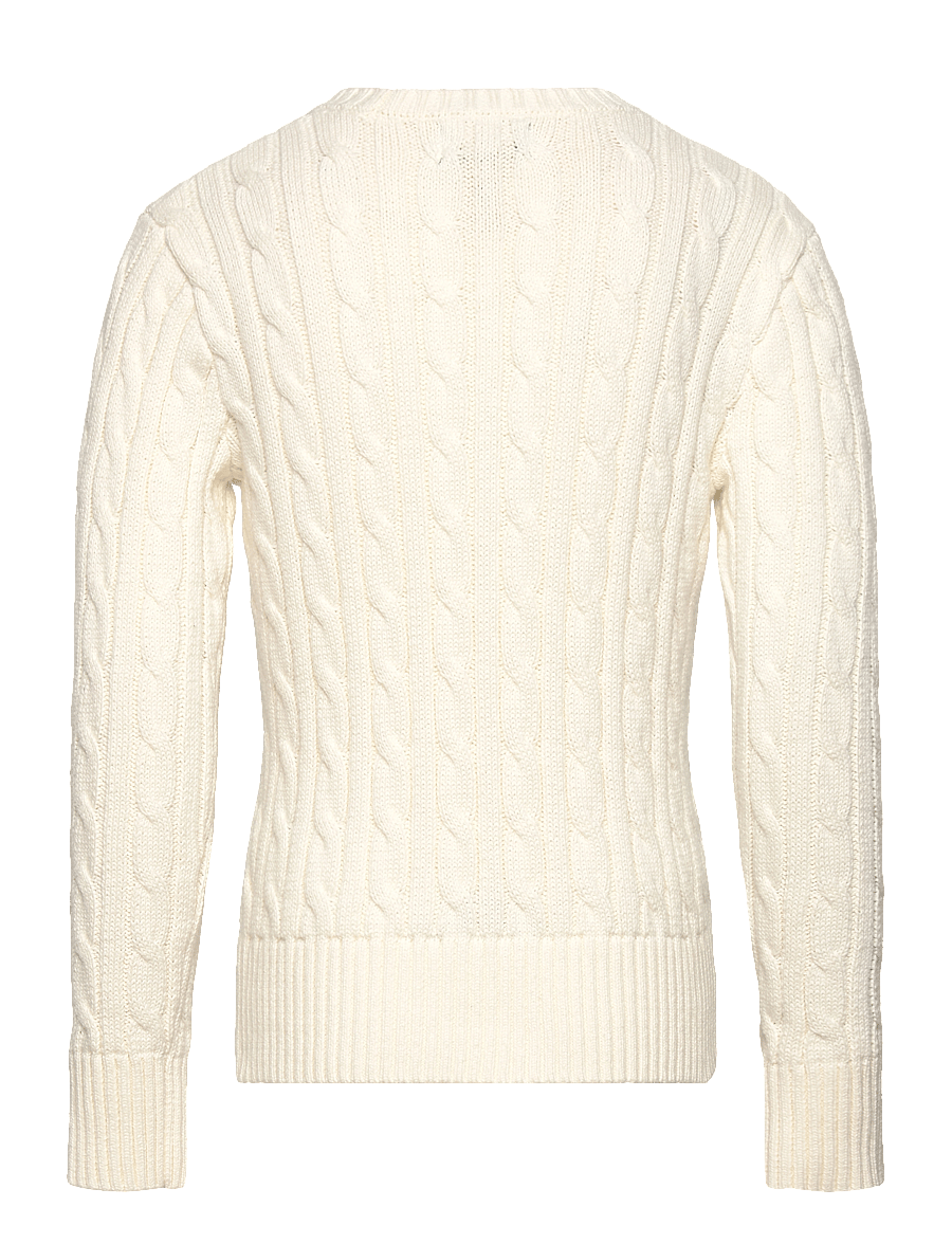 Ralph Lauren Kids - Cable-Knit Cotton Sweater - stickade tröjor - warm white w/hint - 1