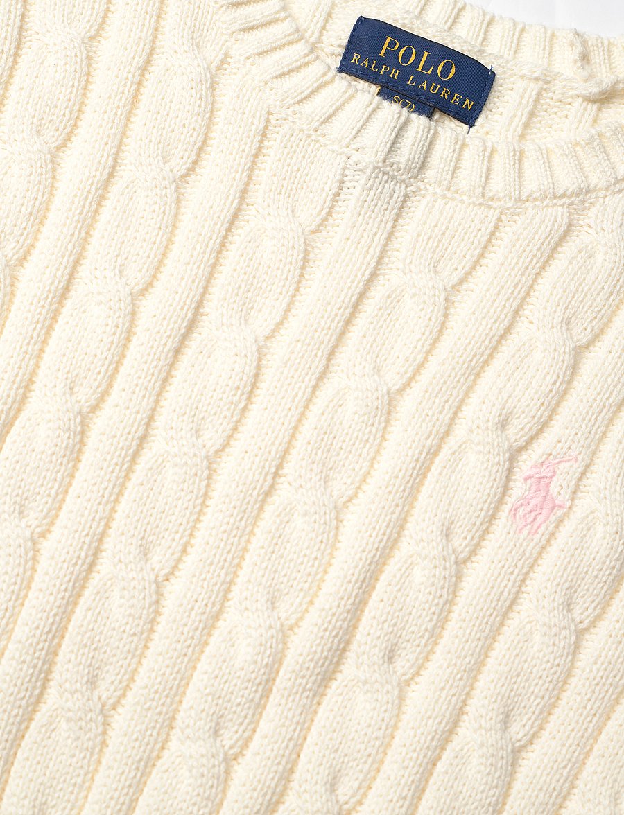 Ralph Lauren Kids - Cable-Knit Cotton Sweater - stickade tröjor - warm white w/hint - 2