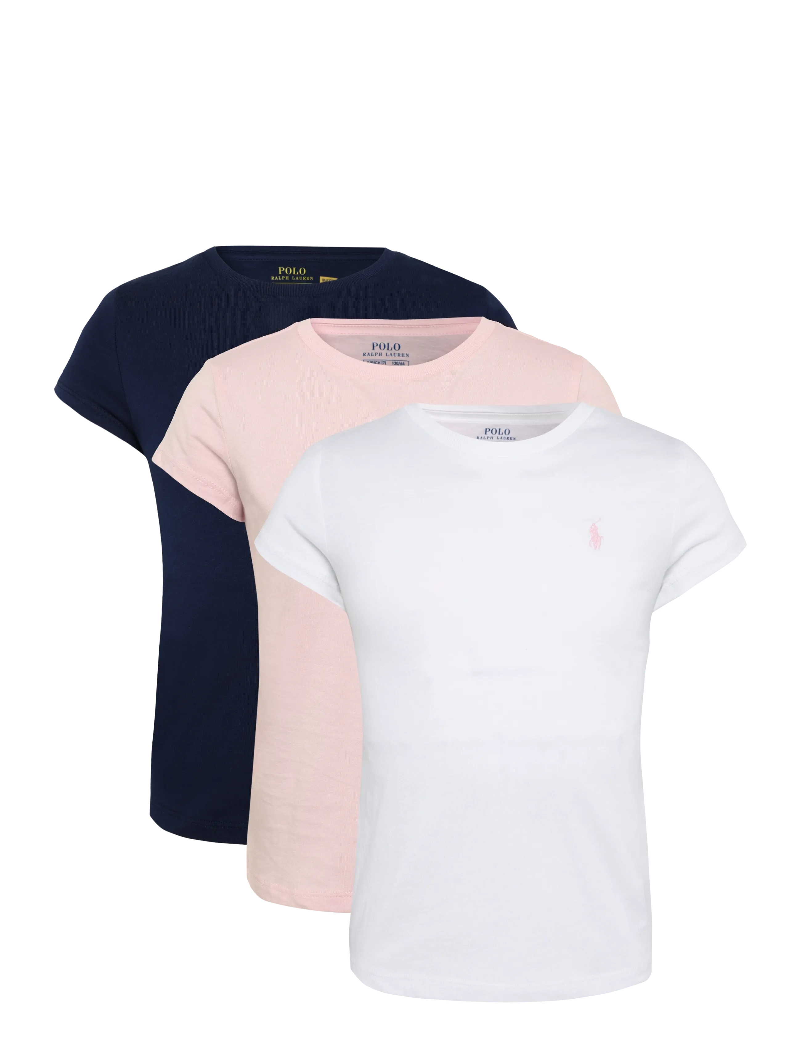 Ralph Lauren Kids 30/1 JERSEY-TEE BUNDLE-ST-GBX - Set - WHITE,HINTOFPINK,NEWPORTNAVY / white