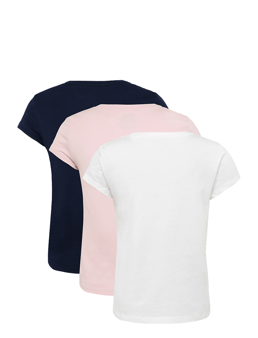 Ralph Lauren Kids - 30/1 JERSEY-TEE BUNDLE-ST-GBX - set med kortärmad t-shirt - white,hintofpink,newportnavy - 1