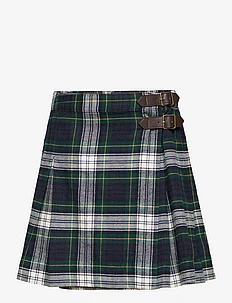 Plaid Pleated Cotton Twill Skirt, Ralph Lauren Kids