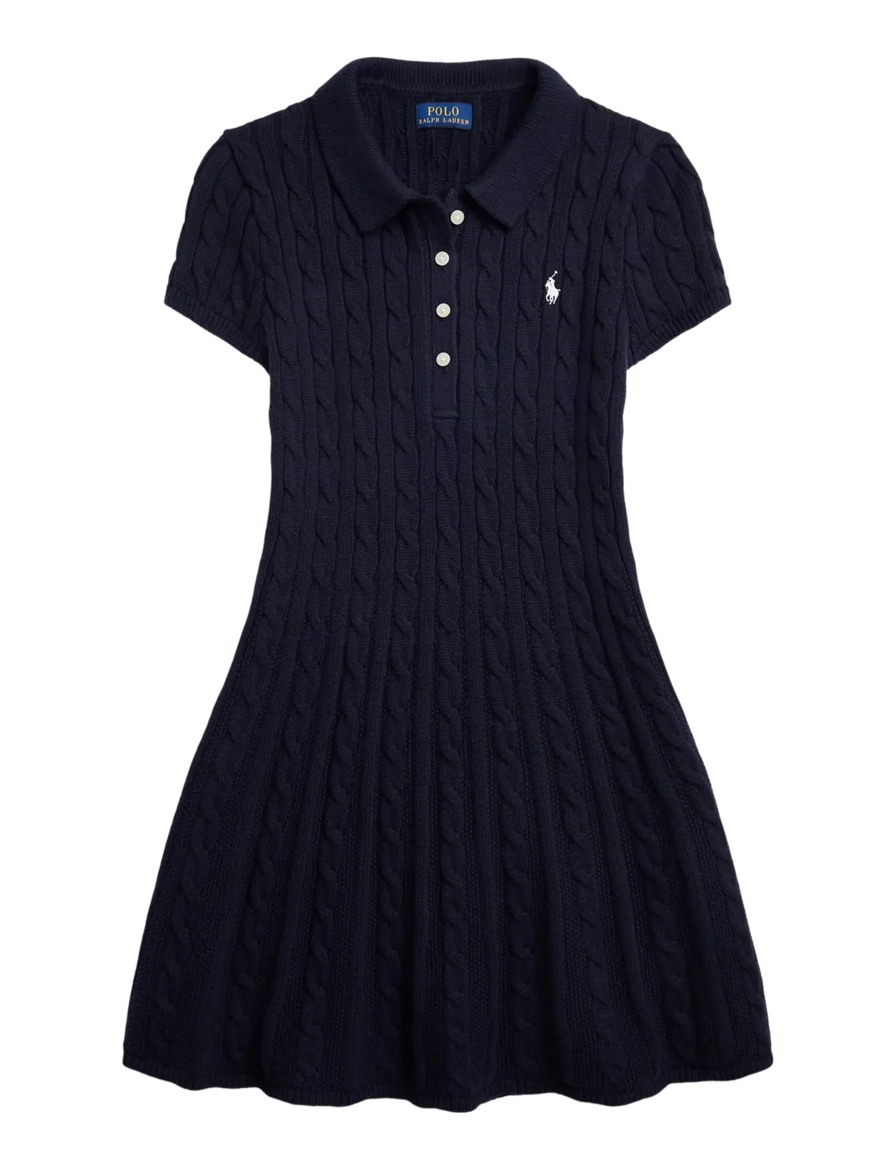Ralph Lauren Kids Cable-Knit Cotton Polo Sweater Dress - Kleidung - RL NAVY W/ PRCH C / navy