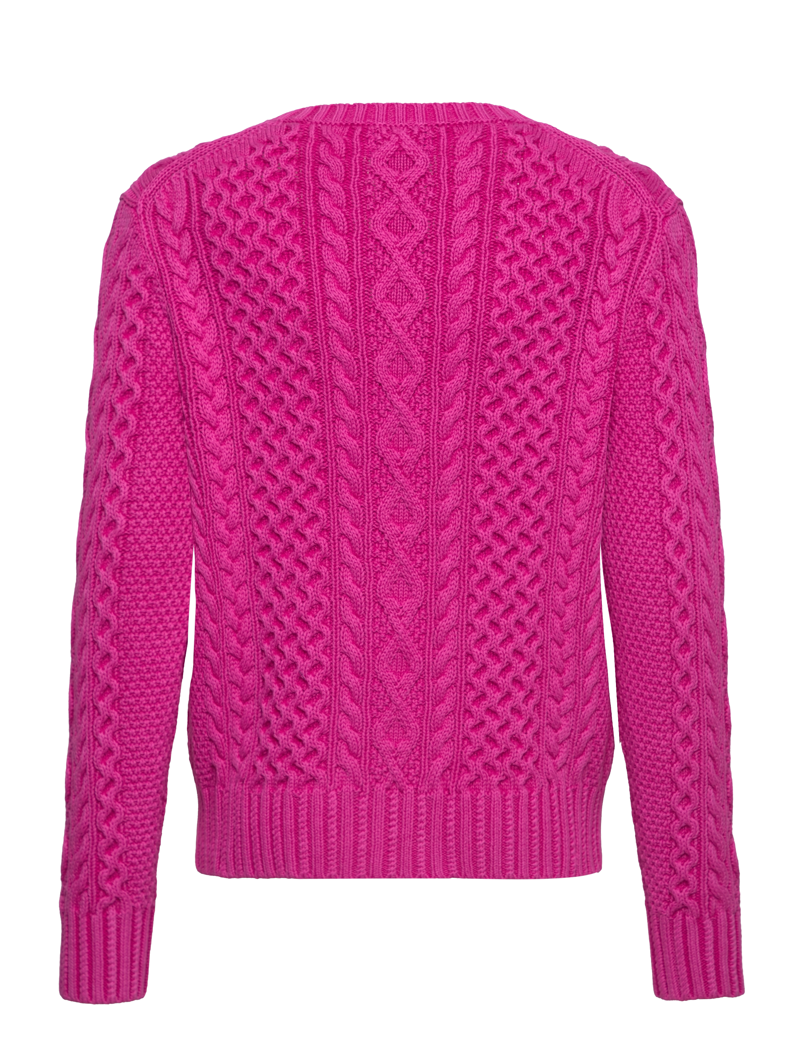 Ralph Lauren Kids - Aran-Knit Cotton Sweater - accent pink - 1