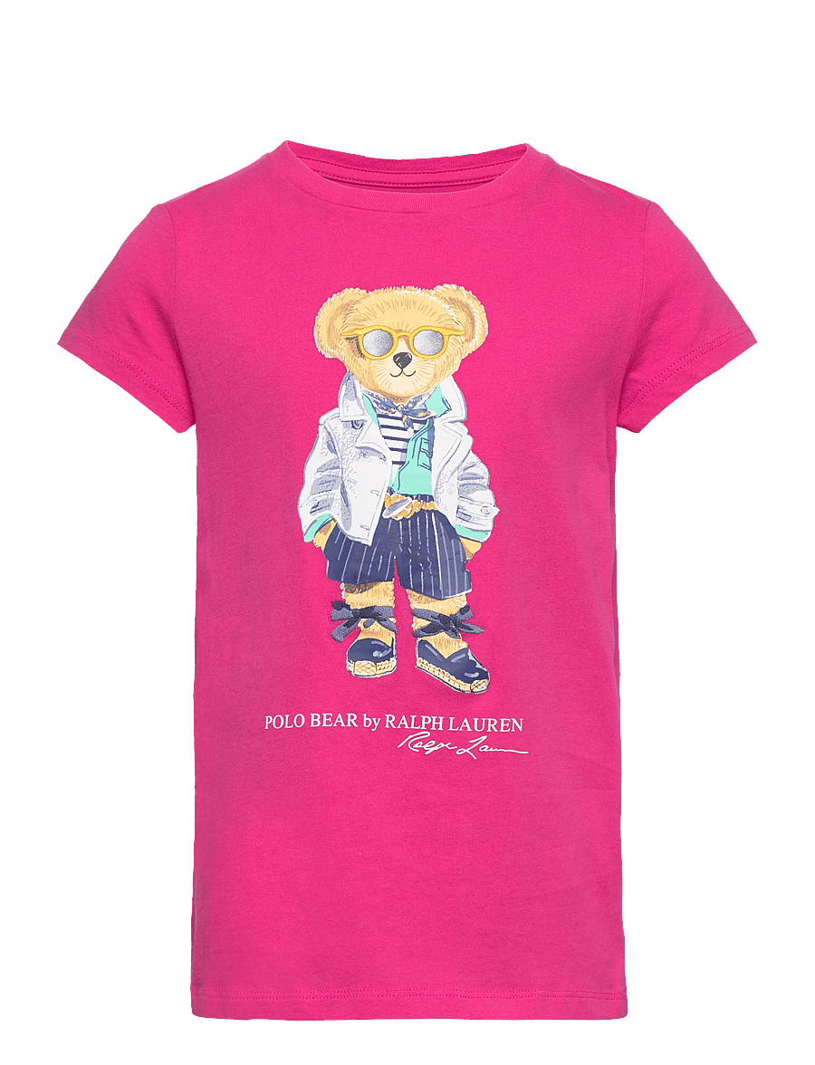 Ralph Lauren Kids - Polo Bear Cotton Jersey Tee - bright pink - 0