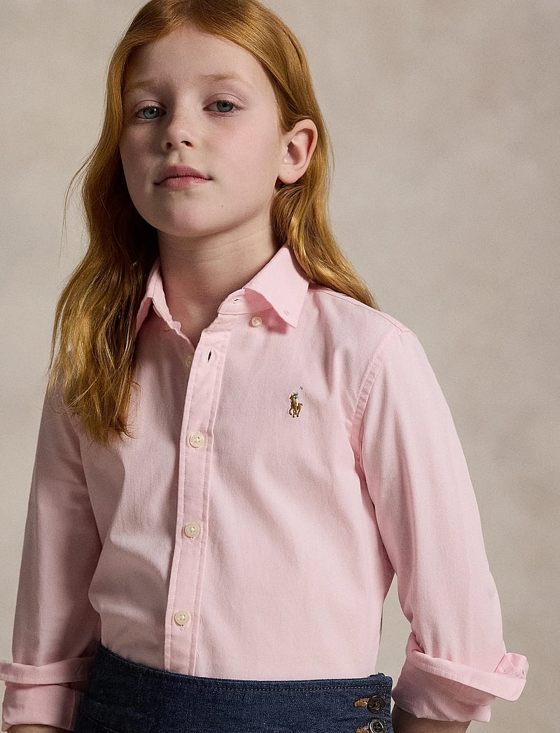 Ralph Lauren Kids - Cotton Oxford Shirt - langærmede skjorter - bath pink - 3