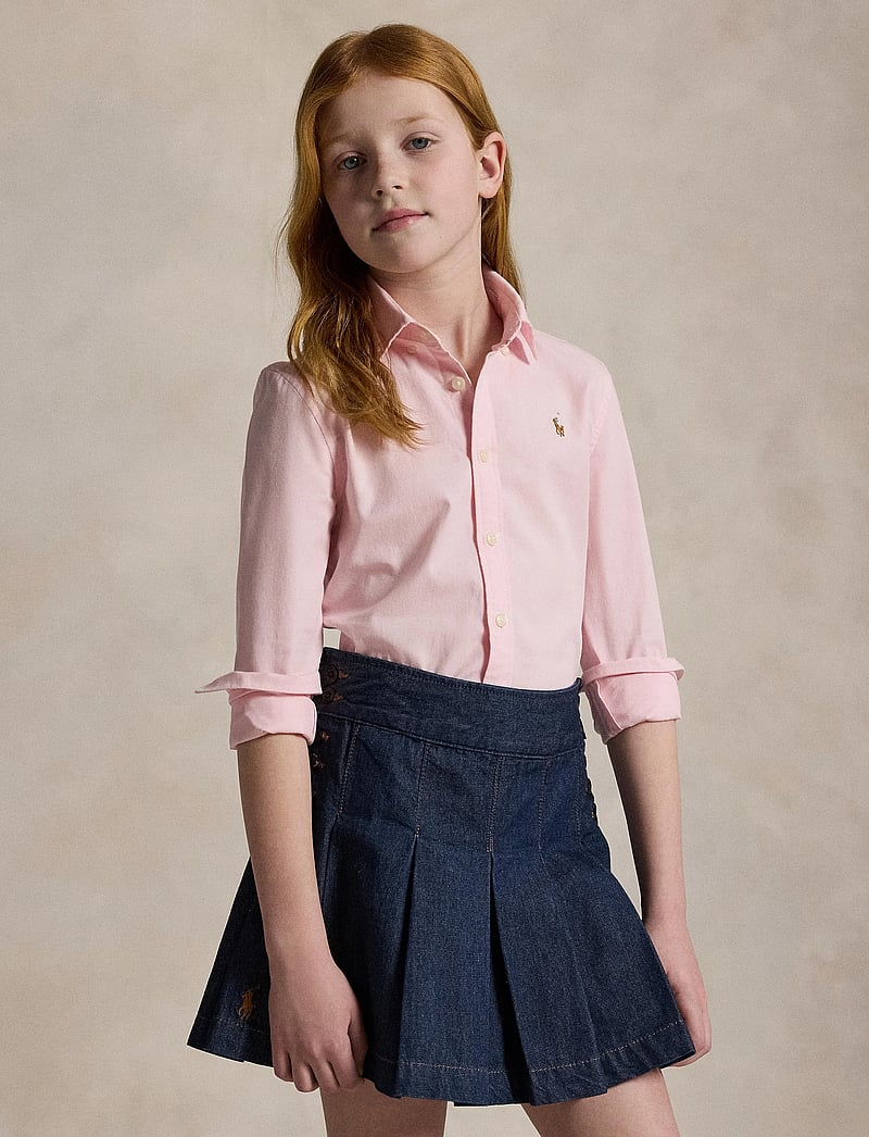 Ralph Lauren Kids - Cotton Oxford Shirt - langærmede skjorter - bath pink - 0