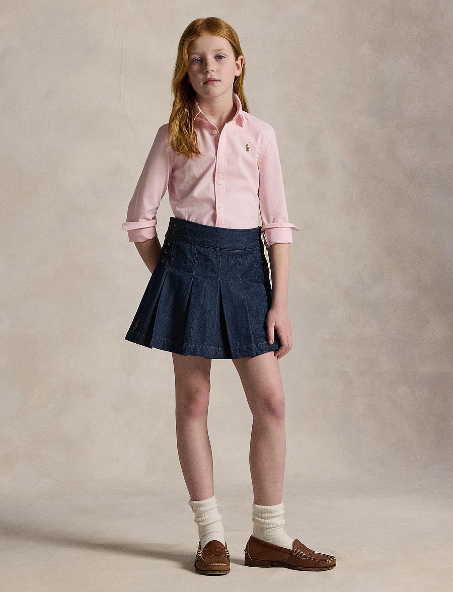 Ralph Lauren Kids - Cotton Oxford Shirt - chemises à manches longues - bath pink - 4