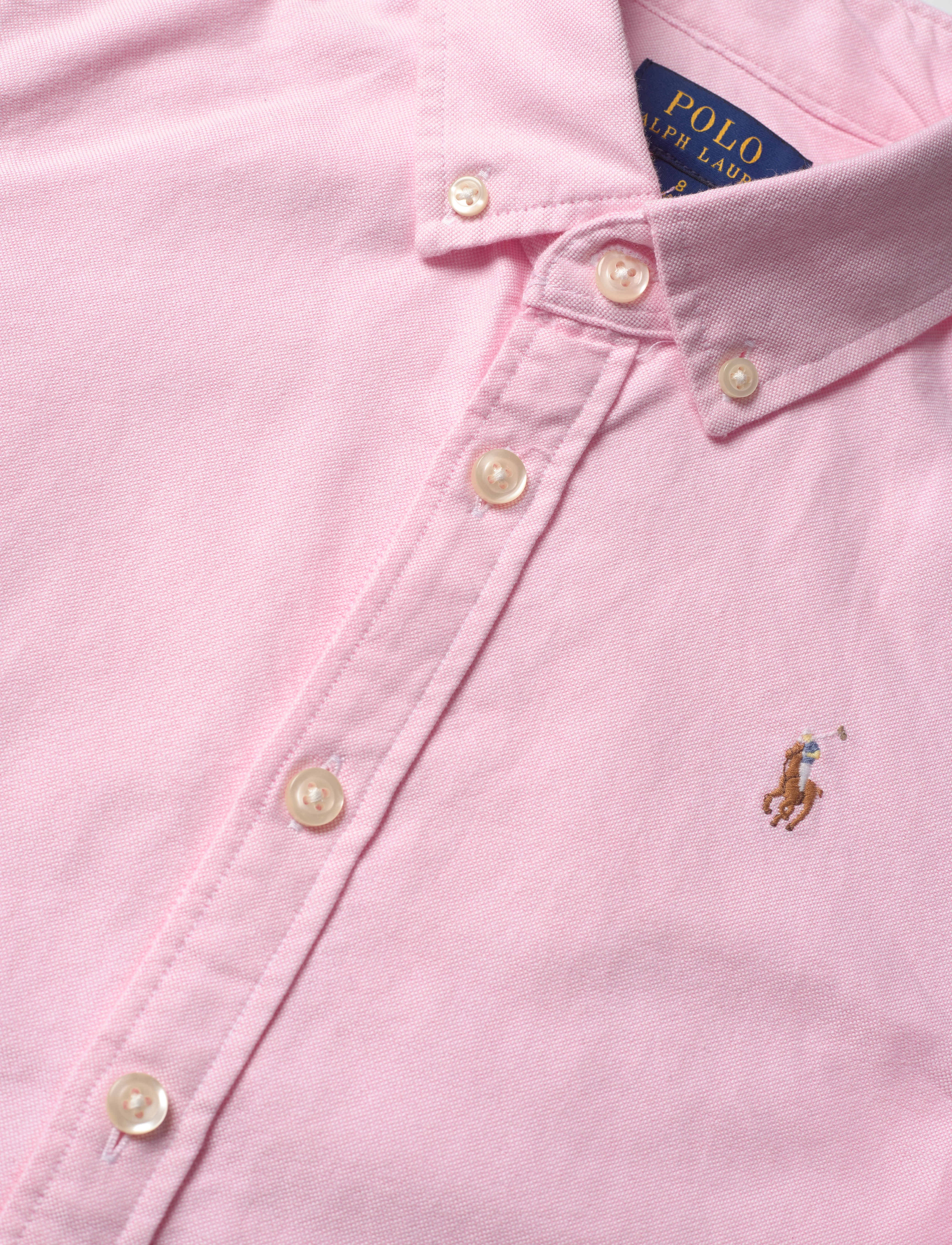 Ralph Lauren Kids - Cotton Oxford Shirt - chemises à manches longues - bath pink - 5