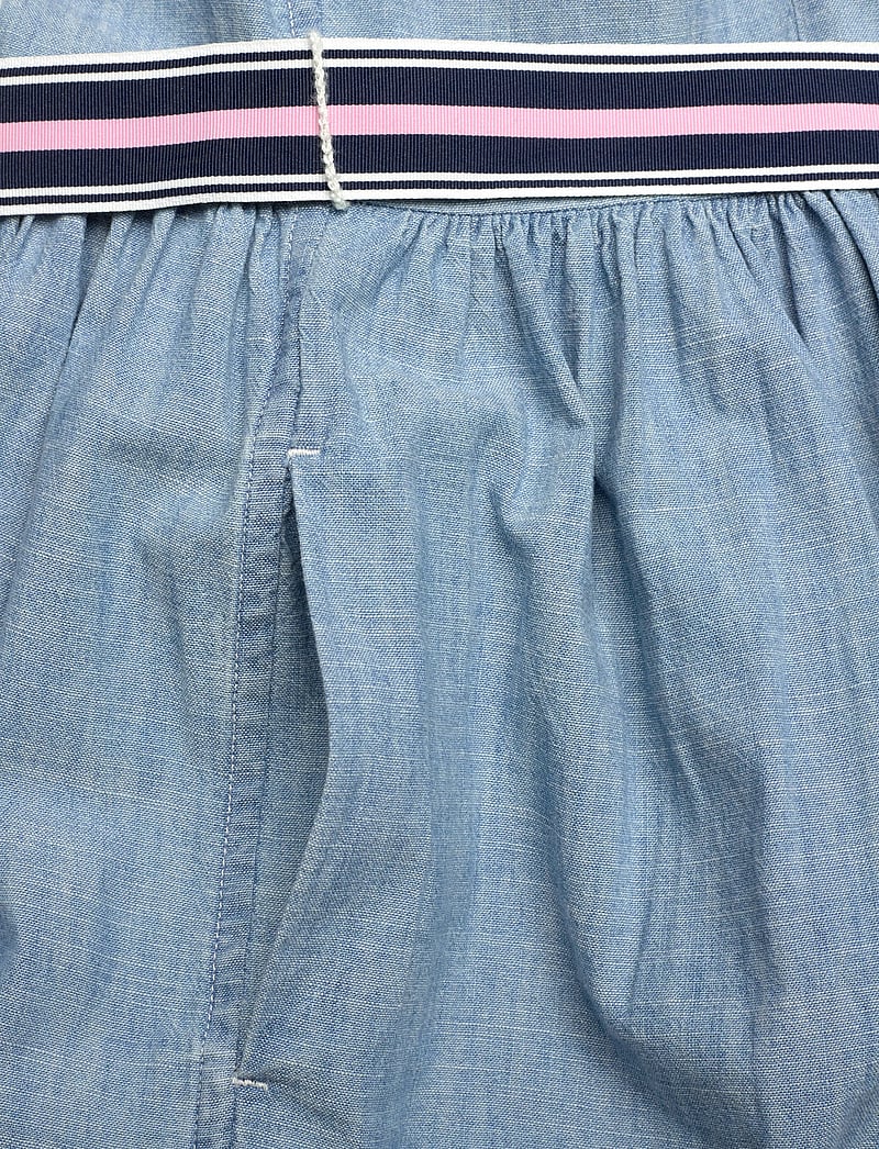 Ralph Lauren Kids - Belted Cotton Chambray Shirtdress - sleeveless casual dresses - medium wash - 3