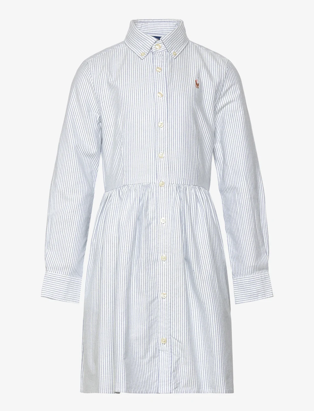 Ralph Lauren Kids - CLASSIC OXFORD-WEYLYNSTRPDR-DR-DAD - langærmede hverdagskjoler - bsr blue/white - 0