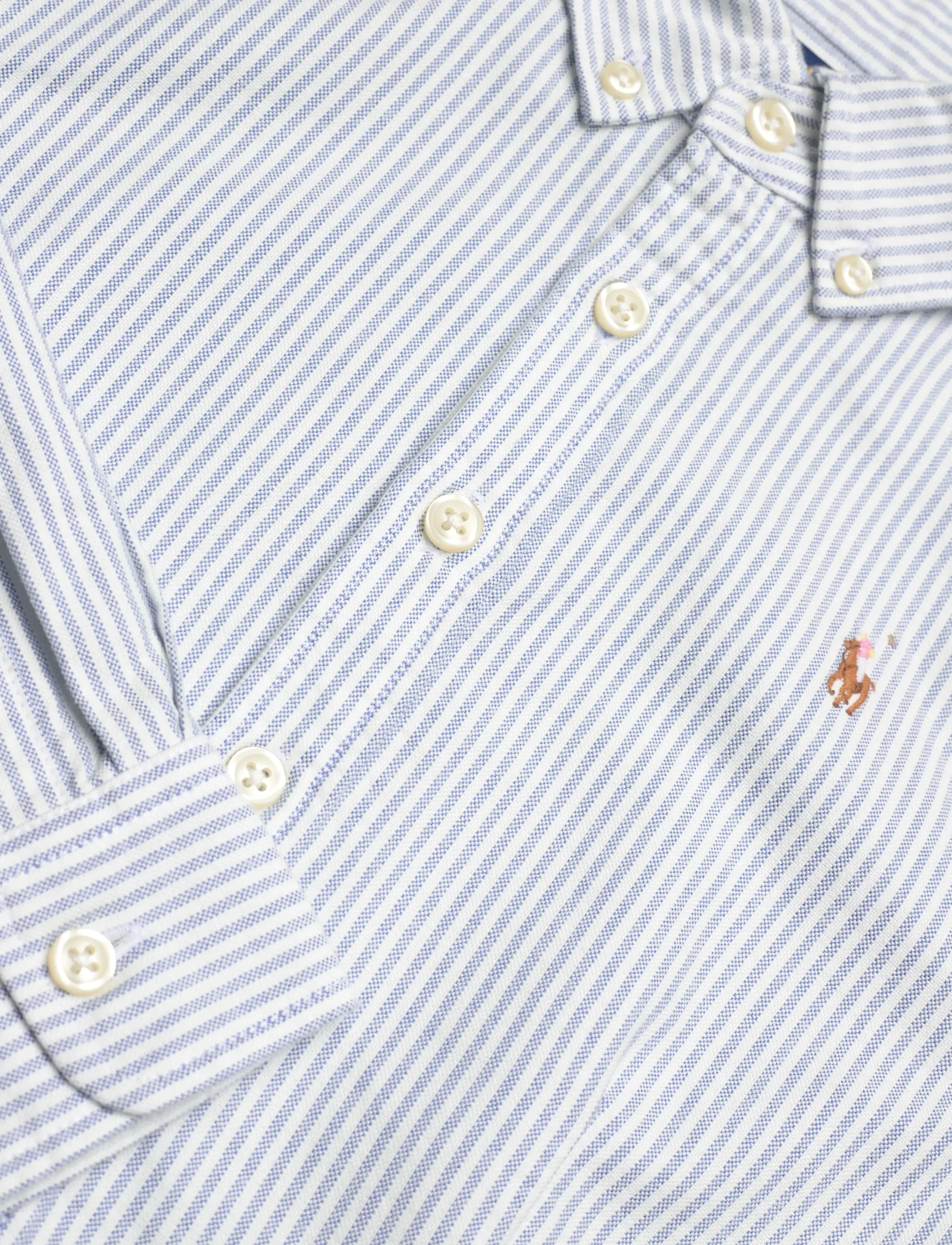 Ralph Lauren Kids - Striped Cotton Oxford Shirtdress - bsr blue/white - 2