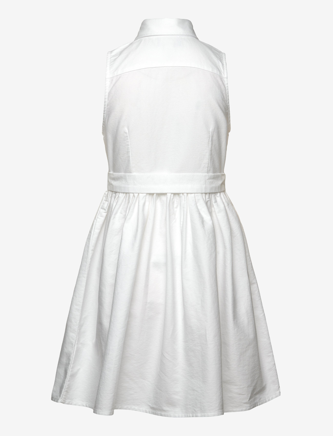 Ralph Lauren Kids - Belted Cotton Oxford Shirtdress - varrukateta vabaaja kleidid - bsr white - 1