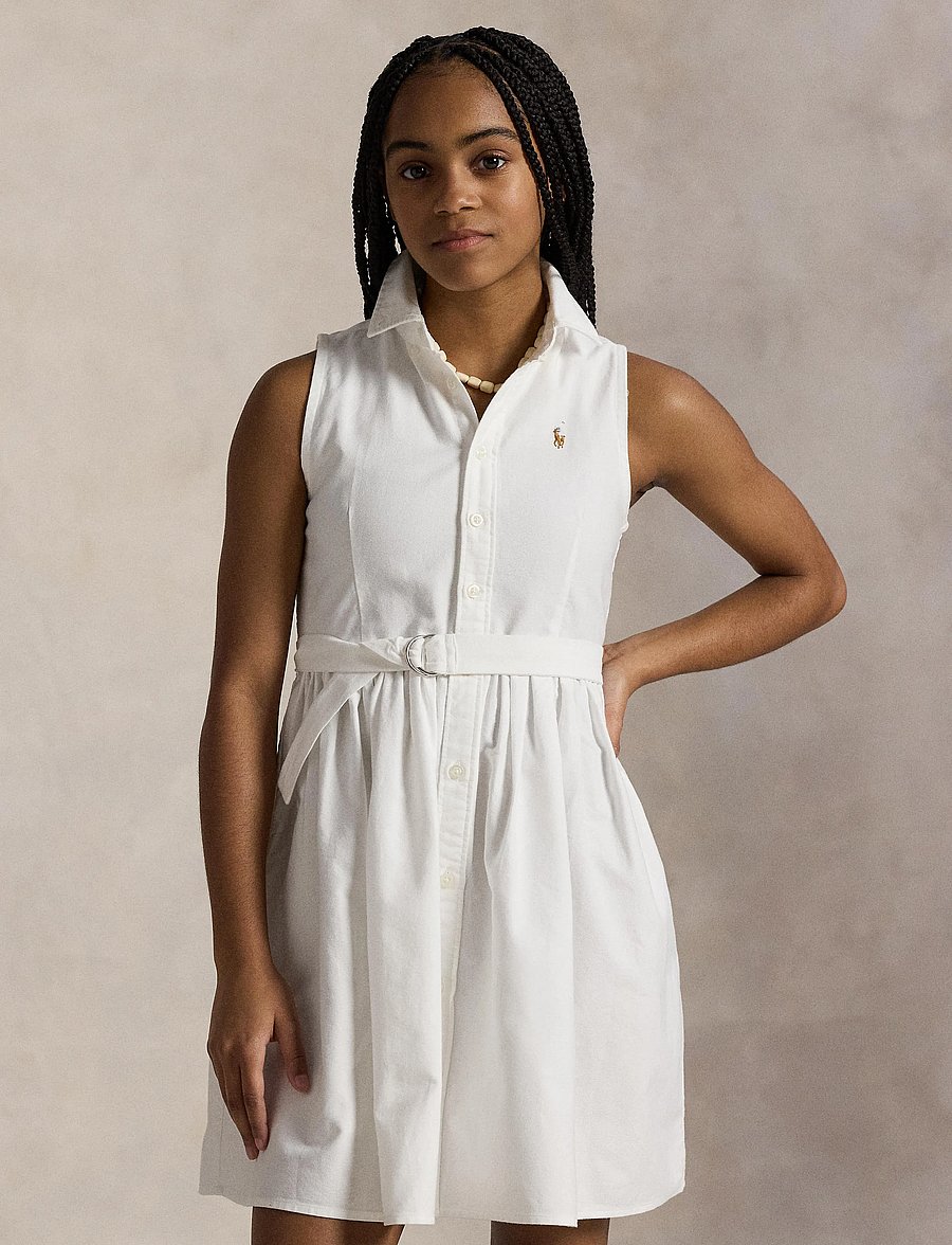 Ralph Lauren Kids - CLASSIC OXFORD-LATOYIAOXFSD-DR-DAD - robes décontractées sans manches - bsr white - 0