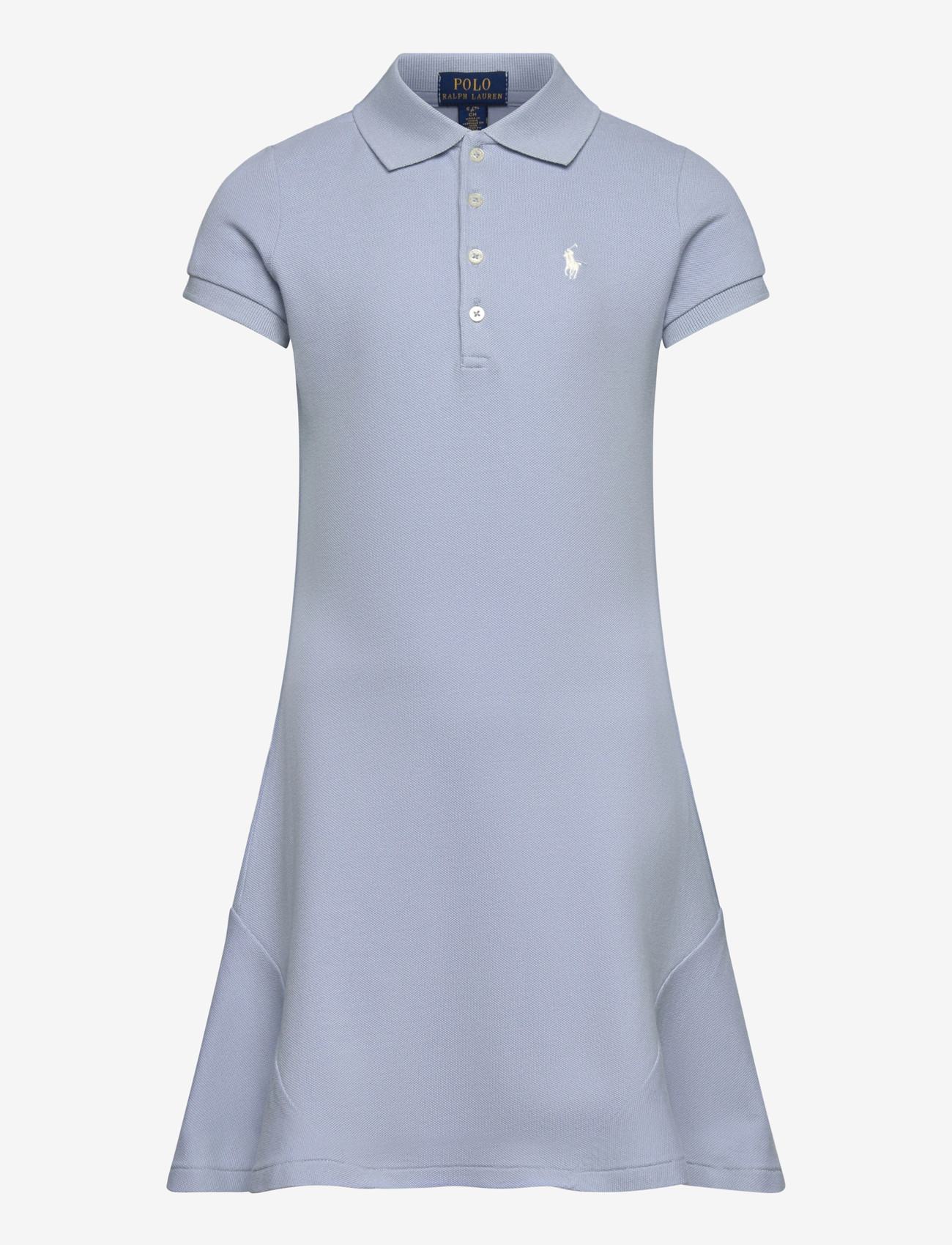 Ralph Lauren Kids - Stretch Mesh Polo Dress - kurzärmelige freizeitkleider - estate blue - 0