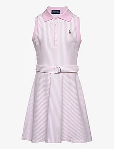 Belted Striped Knit Oxford Polo Dress, Ralph Lauren Kids