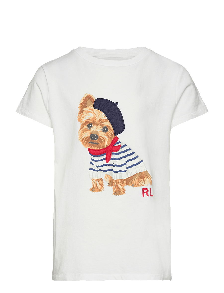 Ralph Lauren Kids - Dog-Print Cotton Jersey Tee - white - 0