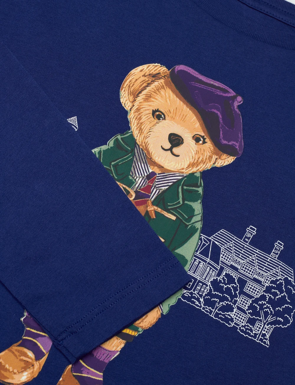 Blue polo bear t shirt shop